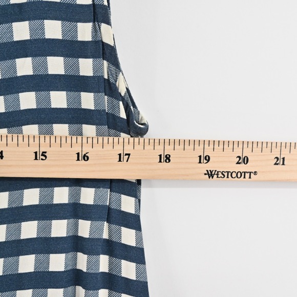 Vineyard Vines Gingham Moonshine Dress Womens Size XS Navy Blue Tie Sleeveless - Picture 4 of 12